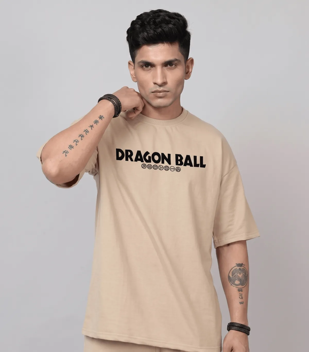Dragon Ball Z Goku Front & Back Print Oversized T-Shirt