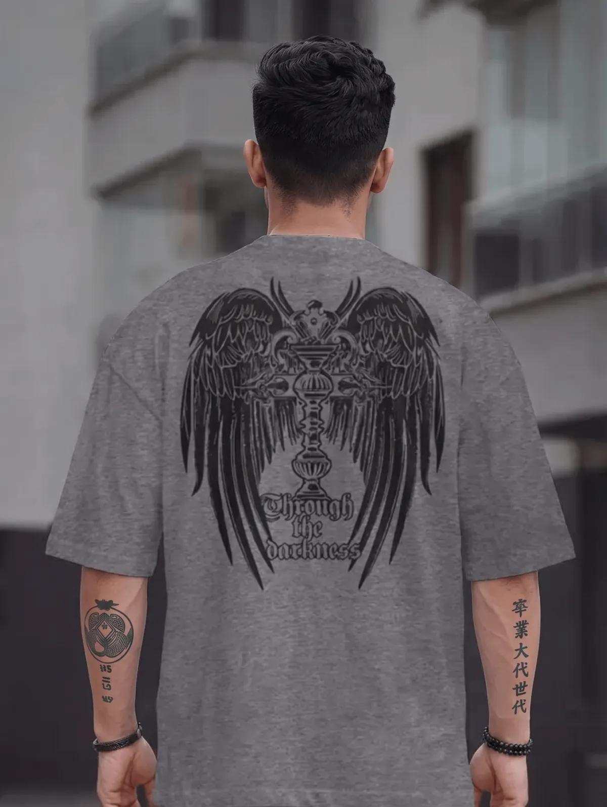 Men's Streetwear Oversized Graphic Round Neck T-Shirt