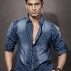 Stylist trending formal denim shirts for men with pocket