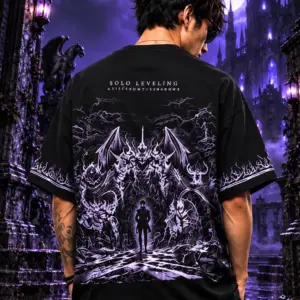 Shadow Monarch Arise Oversized T-Shirt (Solo Leveling Anime Graphic Tee)