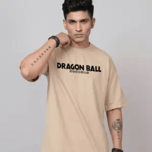 Dragon Ball Z Goku Front & Back Print Oversized T-Shirt